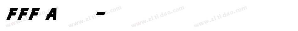 FFF Access字体转换